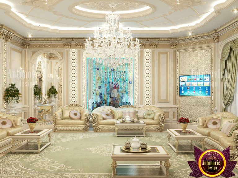 Luxurious living room designed by Abu Dhabi's top interior design company