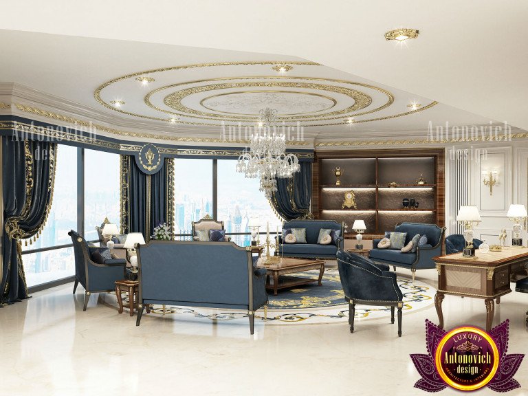 Elegant living room in an Emaar Apartment