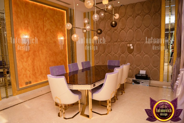 Elegant chandelier enhancing the ambiance of a dining area