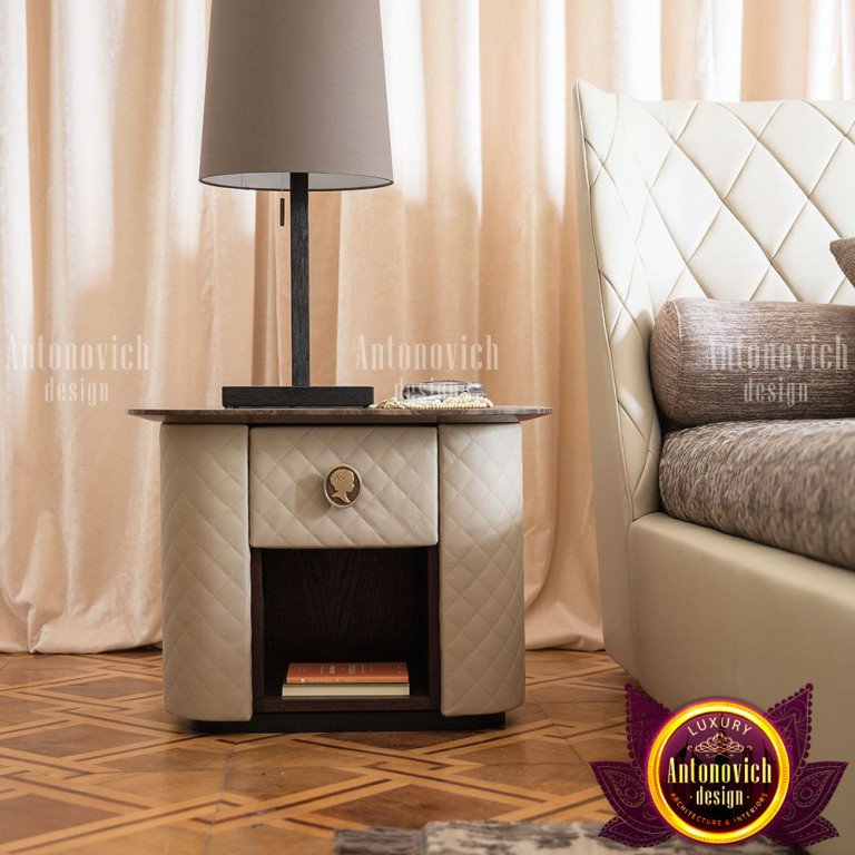 Modern wooden nightstand with sleek design and storage