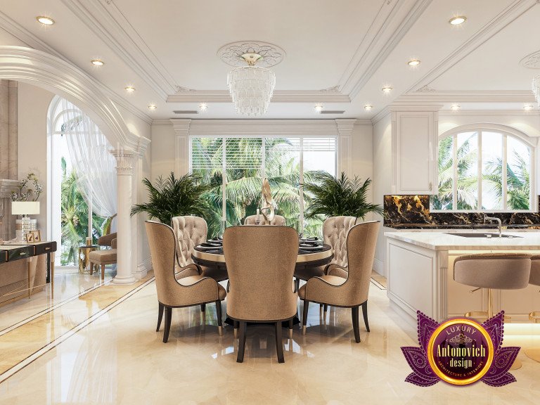 Exquisite custom cabinetry in a contemporary royal kitchen