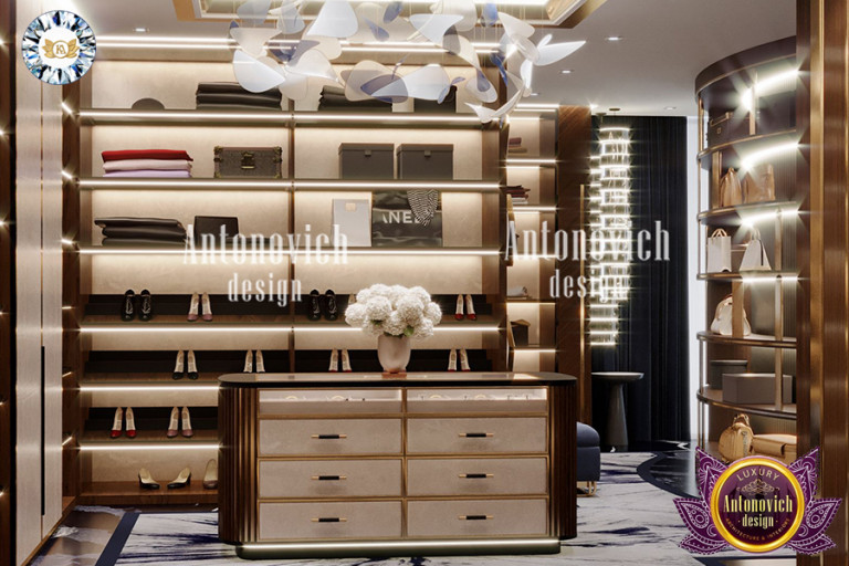 Modern wardrobe design with sleek lines and ample storage