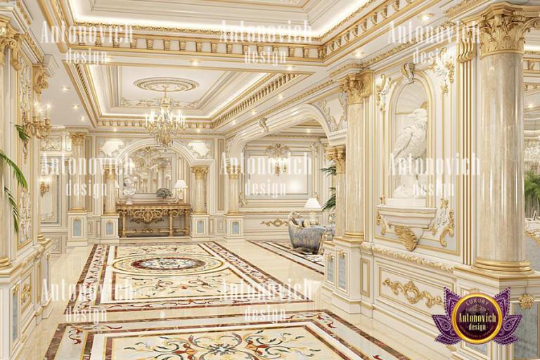 Exquisite living room with lavish furnishings in Brunei palace