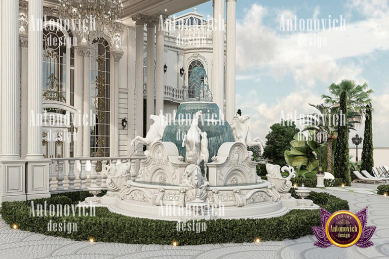 Majestic entrance hall with grand staircase in Brunei palace