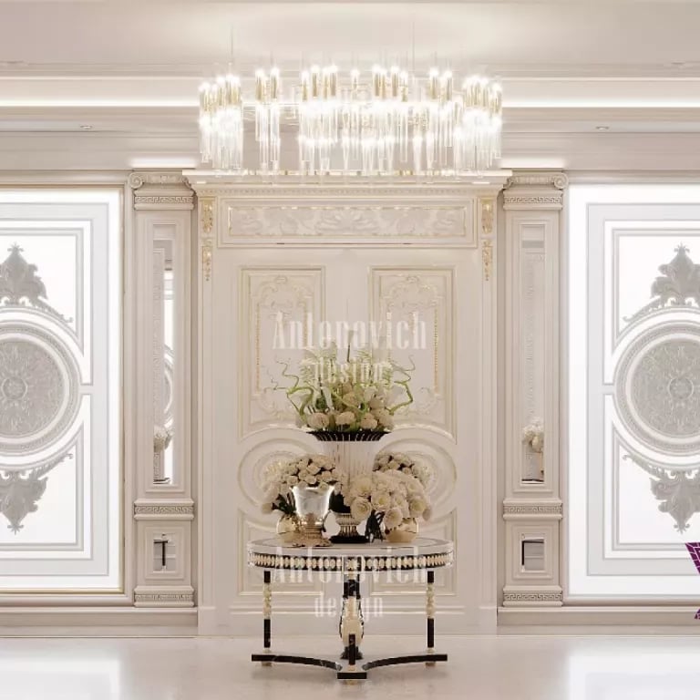 Stunning gold accents adorning a lavish Dubai hallway