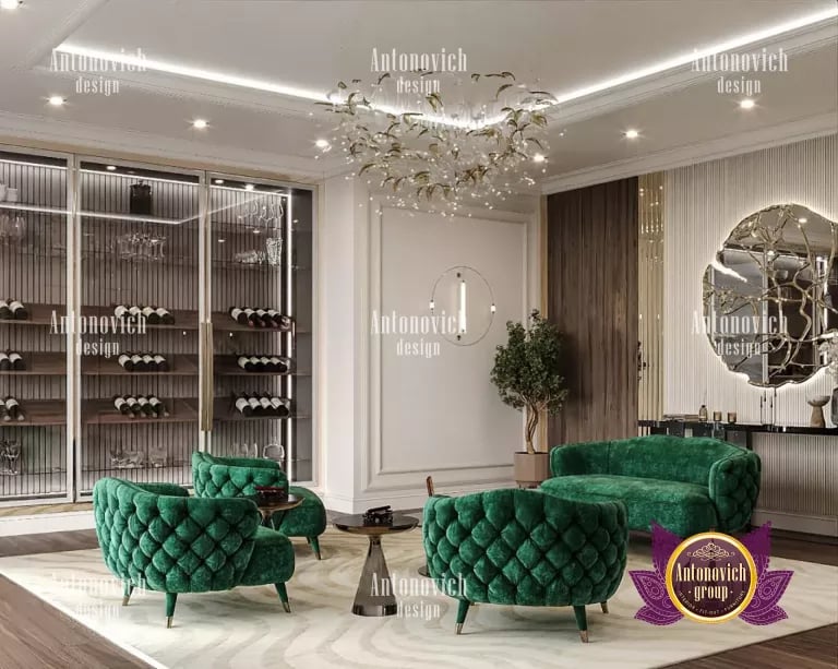 Elegant dining area featuring chic chairs and a modern table in a Dubai residence