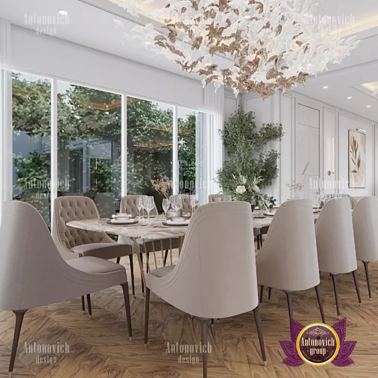 Stylish dining room interior design for Dubai villas