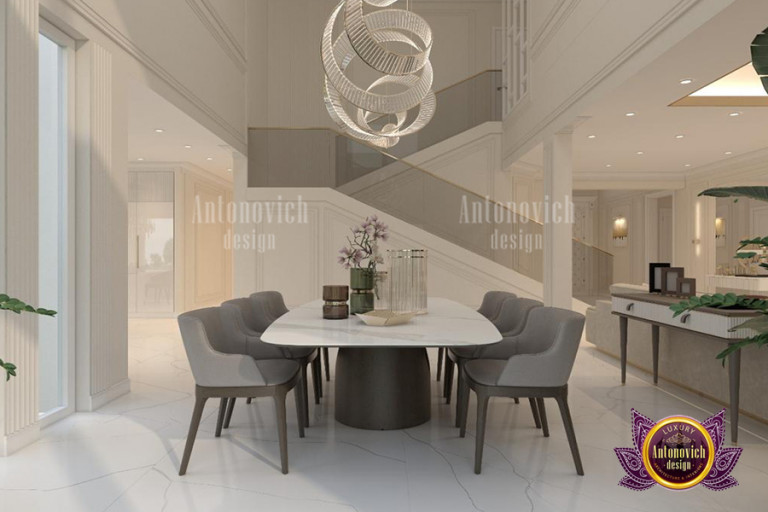 Sophisticated dining area by Dubai's top design firm