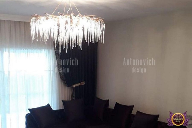 Luxurious chandelier enhancing a Dubai living space