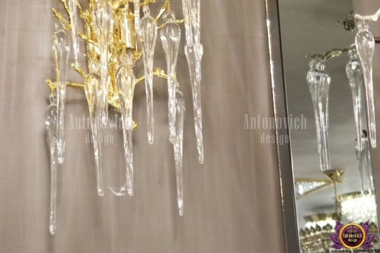 Modern crystal glass chandelier adding sophistication to any room