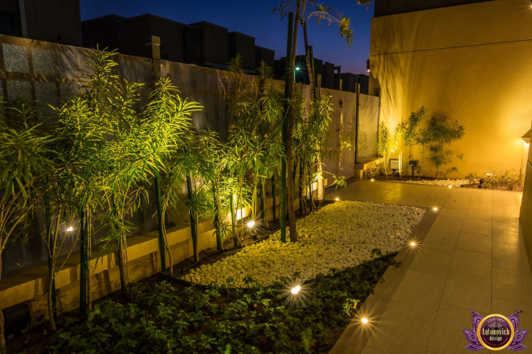 Elegant water feature enhancing a chic home landscape