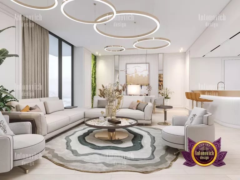 Elegant Dubai living room with plush seating and opulent decor