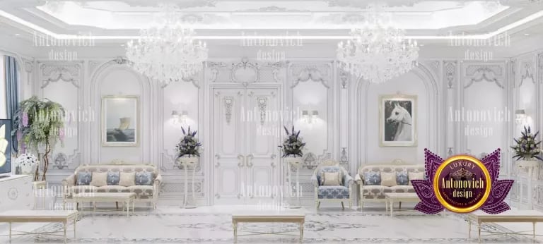 Elegant Dubai sitting room with plush furniture and stylish decor