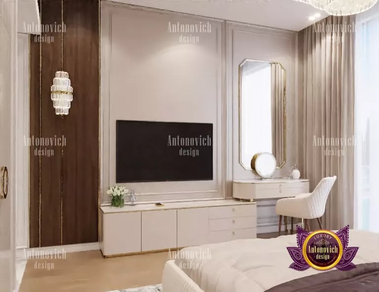 Luxurious Dubai bedroom with opulent decor and furnishings