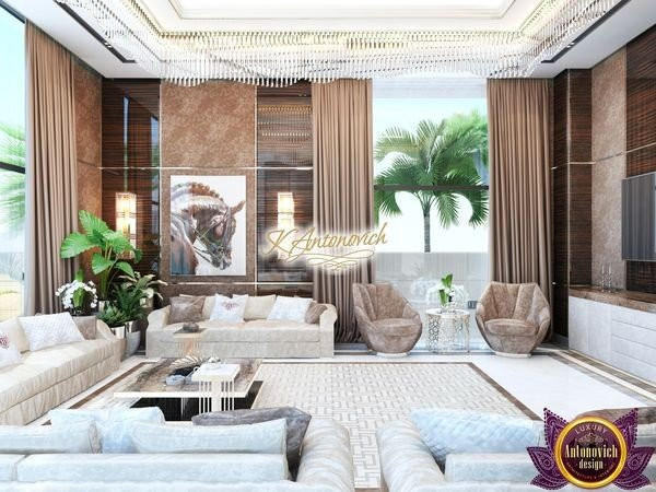 Luxurious living room designed by a top Dubai interior design company