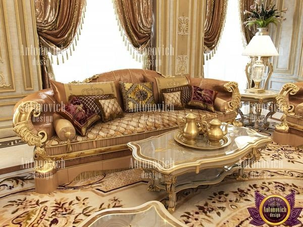 Nigerian interior designer creating a luxurious living room