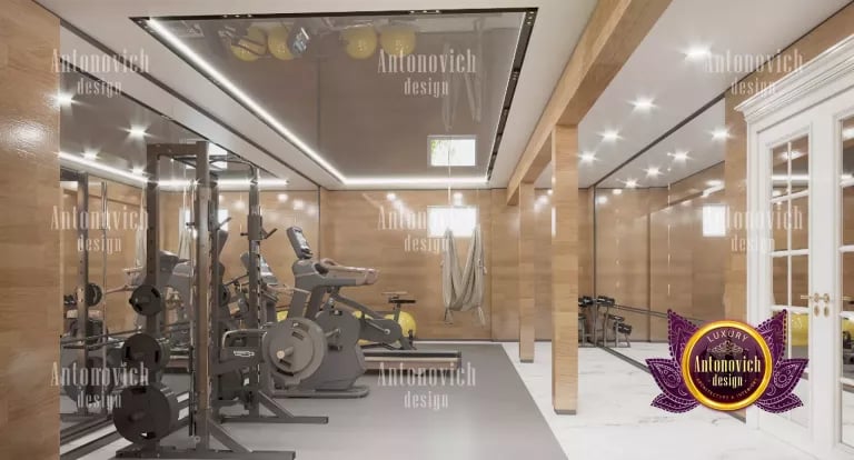 Stylish and functional home gym setup in a Dubai residence