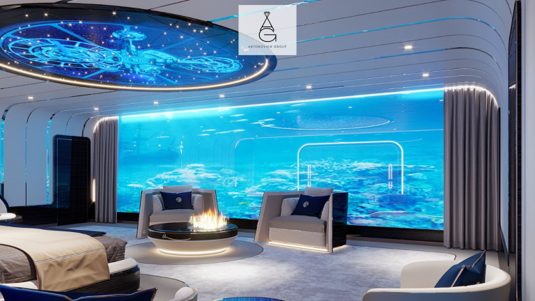 Futuristic Underwater Bedroom Interior Design