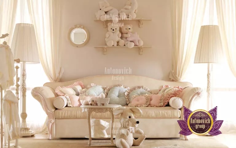 Sophisticated kids bedroom featuring a stylish study area and cozy reading nook