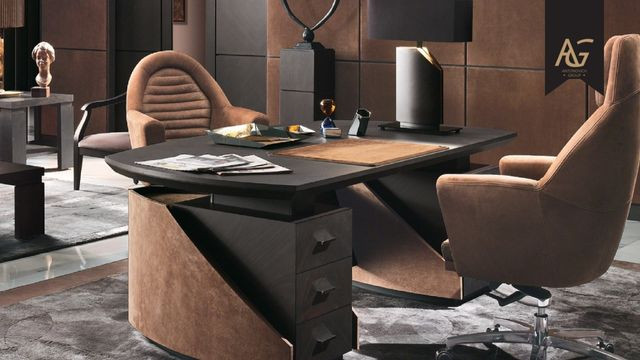 Sleek, contemporary office workspace with ergonomic chairs