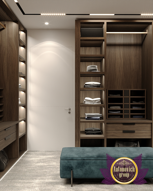 Sleek and stylish contemporary dressing room design