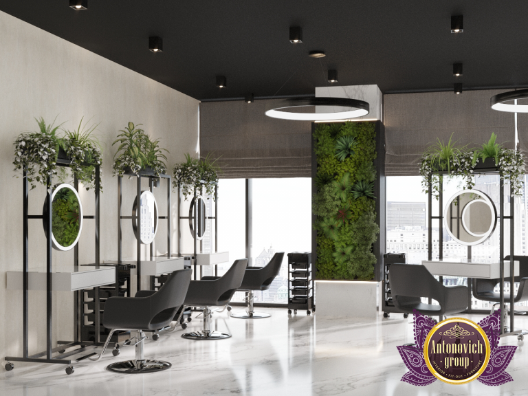 interior design of a beauty salon