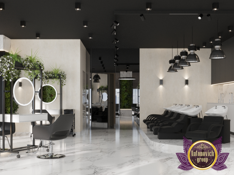 interior design of a beauty salon