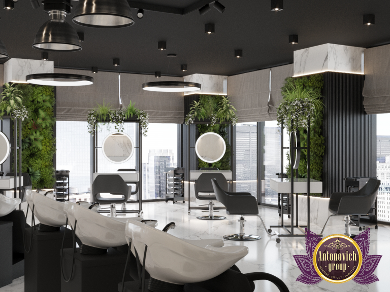 interior design of a beauty salon