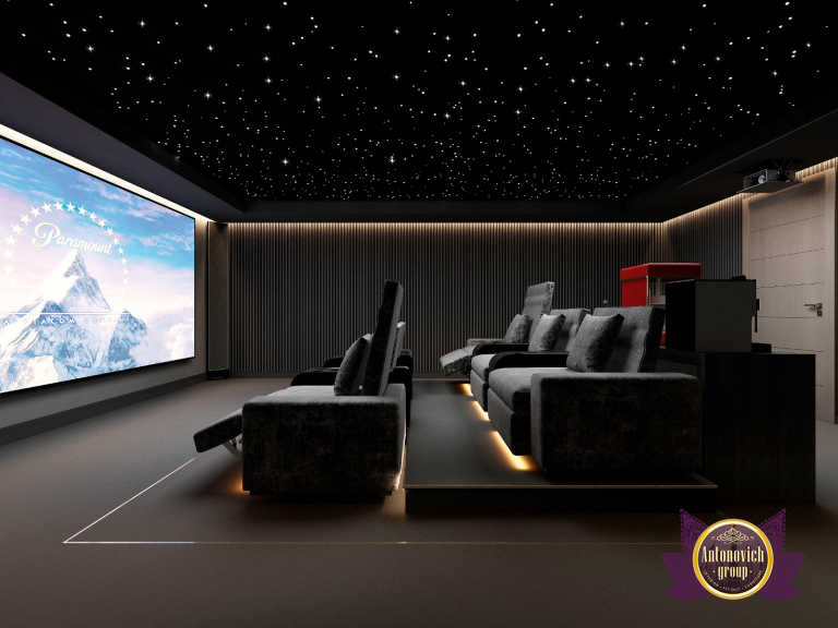 Luxury home cinema interior design