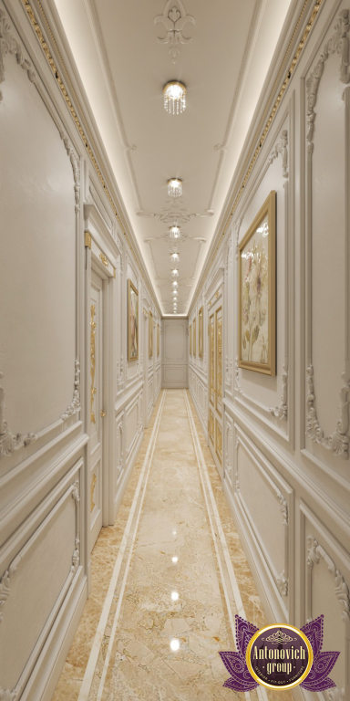 classic gold hallway design