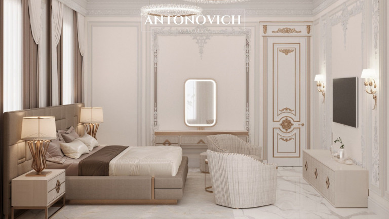 Master Bedroom Interior Design and Fit-Out by Antonovich Group: Elegance Meets Precision