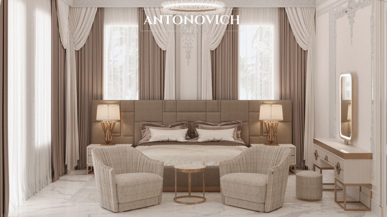 Master Bedroom Interior Design and Fit-Out by Antonovich Group: Elegance Meets Precision