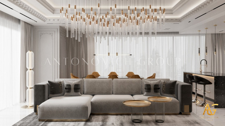 Open Space Elegance: Luxury Interior Design for Grande Apartment Downtown Dubai