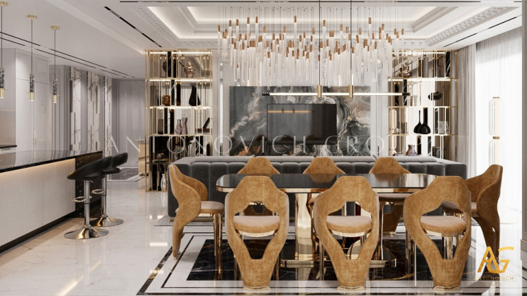 Open Space Elegance: Luxury Interior Design for Grande Apartment Downtown Dubai