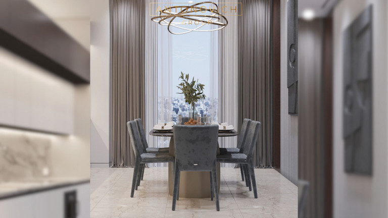 A Culinary Symphony: Dining Room Interior Design at Mandarin Park Towers