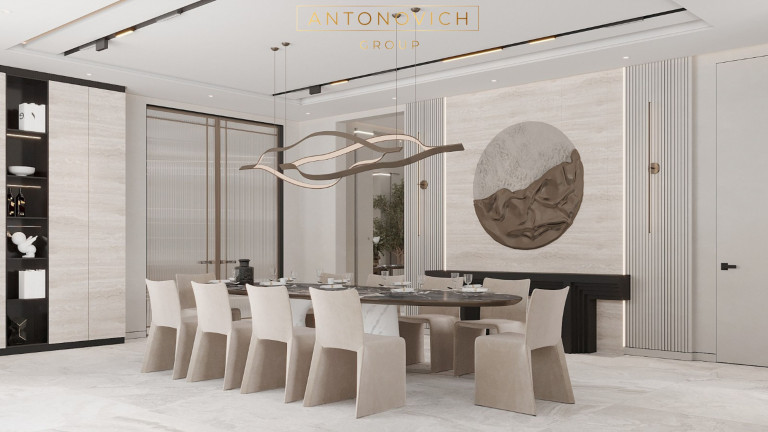 Modern Aesthetic Dining Room Interior Design And Fit-out