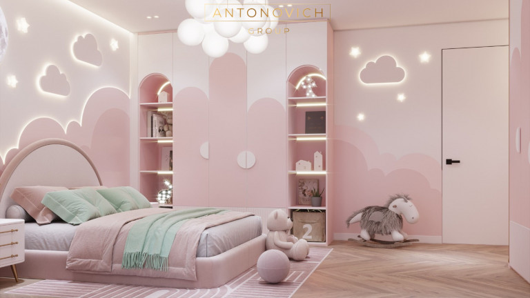 Antonovich Group's Masterful Approach to Girls' Bedroom Interior Design and Fit-out