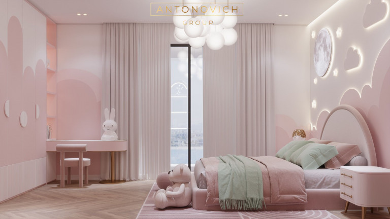 Antonovich Group's Masterful Approach to Girls' Bedroom Interior Design and Fit-out