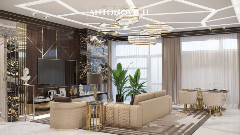 Luxury Furniture Selections for Modern Living Room Interior Design