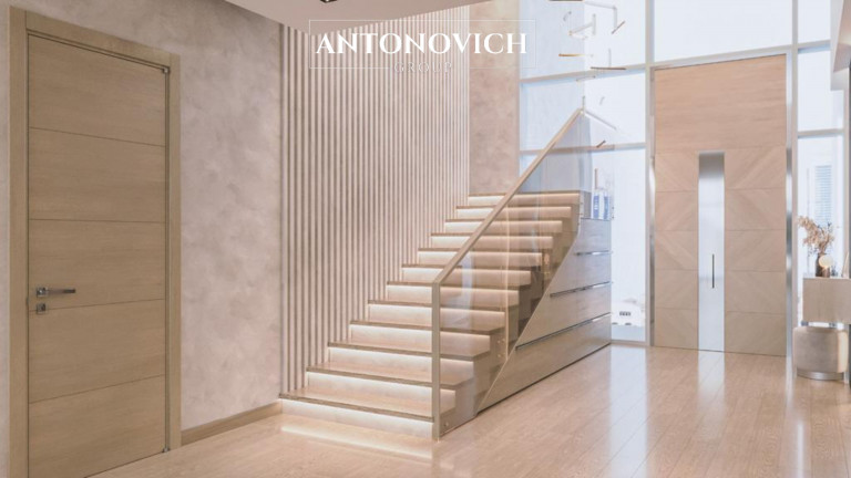 Elevating Modern Villa Entrances: Antonovich Group's Foyer Design Mastery