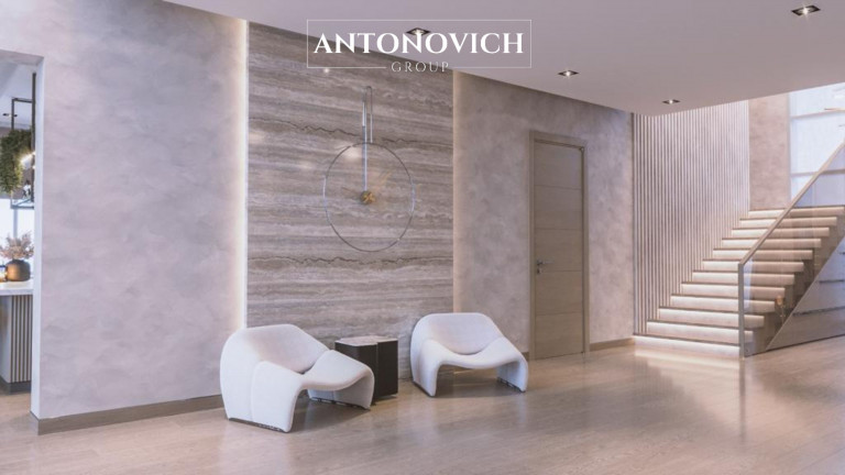 Elevating Modern Villa Entrances: Antonovich Group's Foyer Design Mastery