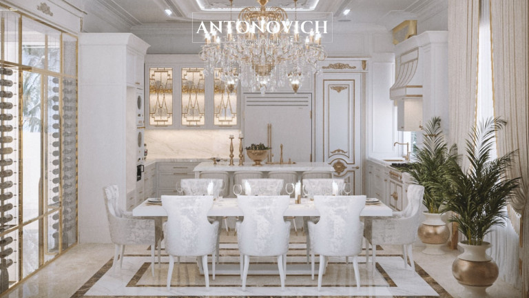 Redefining Luxury: Antonovich Group's Open-Concept Kitchen and Dining Room Masterpiece