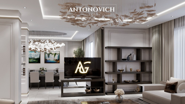 Luxury Furniture and Chandelier Selection for Modern Living Room Interior Design