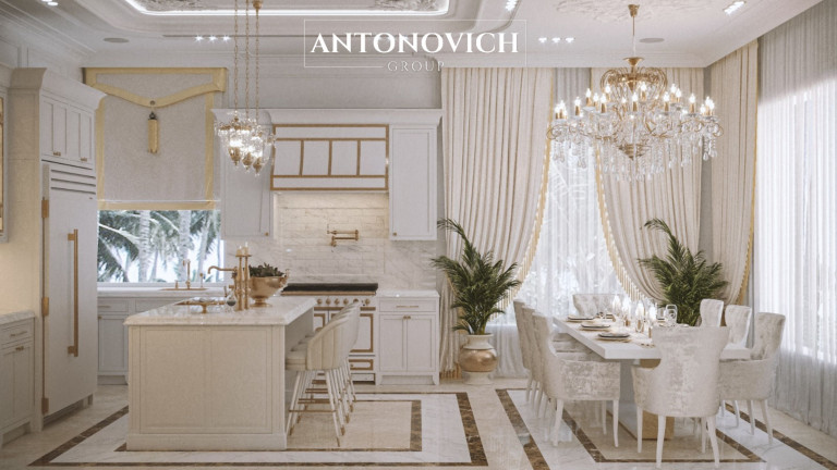 Redefining Luxury: Antonovich Group's Open-Concept Kitchen and Dining Room Masterpiece