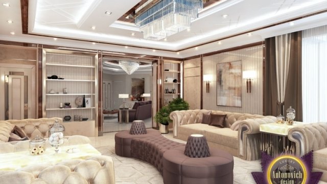 Luxury modern interior for living room