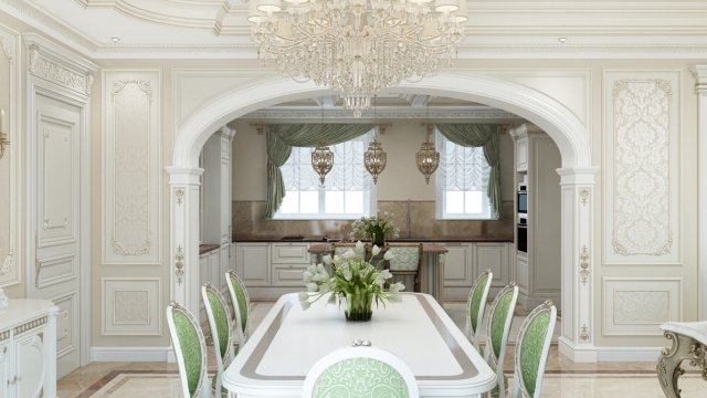 Luxury dinning room interior