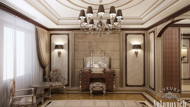 التصميم الداخلي الفاخر لغرفة النوم في أبو ظبي
