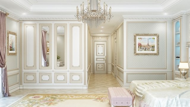 Classic Style Girls Bedroom Interior