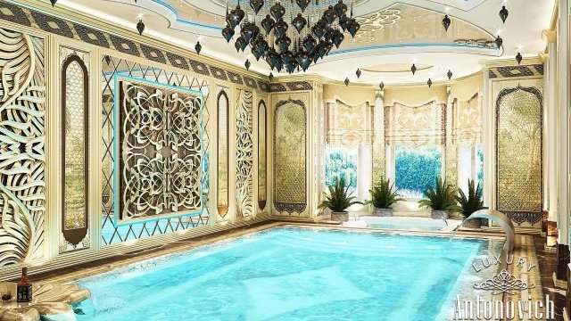 تصميم التصميم الداخلي للمسبح في أبو ظبي