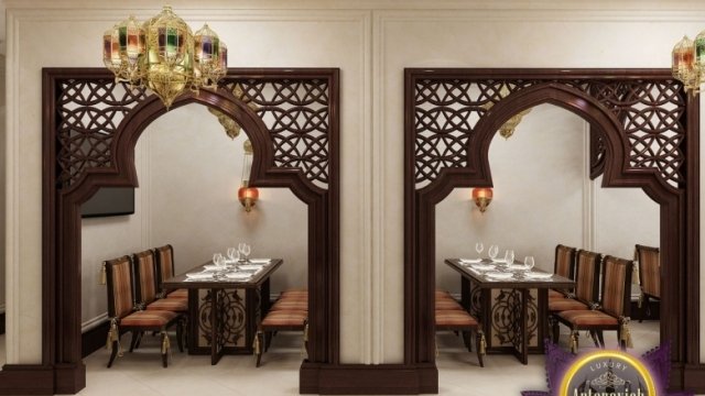 مطعم بتصميم عربي تقليدي